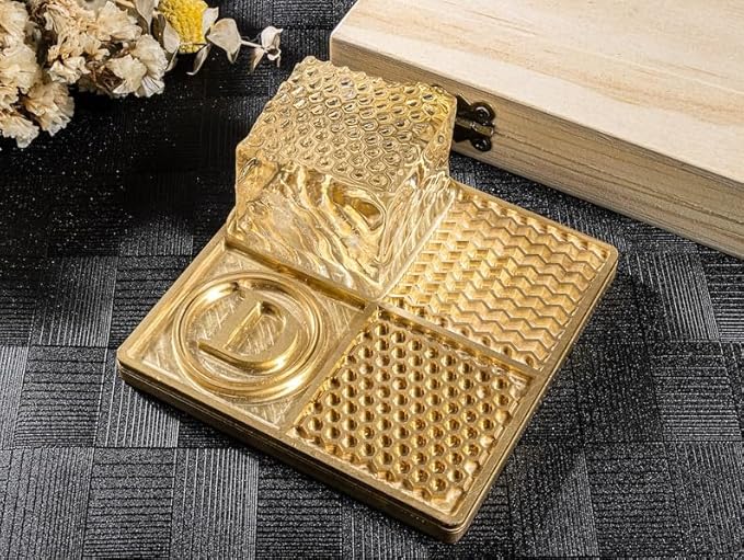 Ice Design Tray – Small Ice Cube Mold with Custom Brass Stamp for Whiskey & Cocktails - Image 5