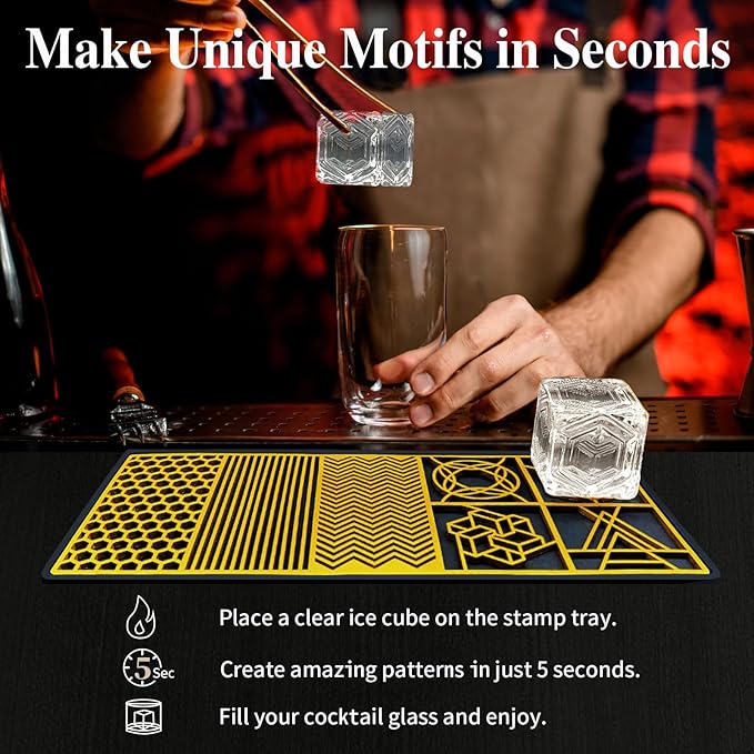 Custom Copper Ice Stamp Mold – Personalized Food-Grade Ice Plate for Whiskey & Cocktails - Image 4