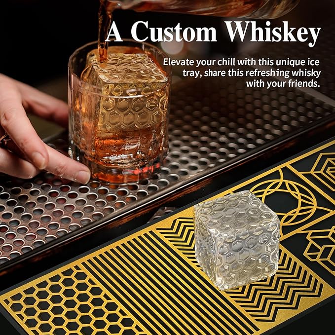 Custom Copper Ice Stamp Mold – Personalized Food-Grade Ice Plate for Whiskey & Cocktails - Image 3